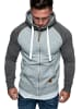 Amaci&Sons Sweatjacke EL CAJON in Hellgrau/Anthrazit