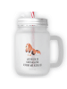 Mr. & Mrs. Panda Mason Jar Hund Basset Hound mit Spruch in Transparent