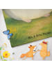 Mr. & Mrs. Panda Badetuch Chinchilla Blume Design ohne Spruch in Weiß