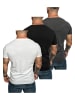 Amaci&Sons Herren T-Shirts 3er-Pack 3. PATERSON in (Weiß + Schwarz + Anthrazit)