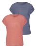 Vivance Kurzarmshirt in apricot, indigo