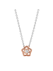 Ti Sento Milano Collier "mit Blume und Zirkonia rosévergoldet" in Silber