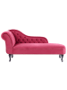 Beliani Chaiselongue NIMES in Rot/Schwarz - (W) 169 x (H) 79 x (L) 65 cm