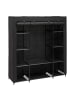 5five Simply Smart Doppelte Textilkleiderschrank DRESSY mit 2 Regalen in Schwarz, 45 x 165 x 155 cm