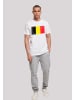 F4NT4STIC T-Shirt Belgien Flagge Belgium in weiß