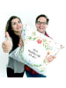 Mr. & Mrs. Panda Zierkissen Urgroßeltern mit Spruch in Weiß