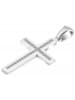 Adeliás Damen Anhänger Kreuz aus 925 Silber mit Zirkonia in silber