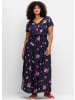 sheego Maxikleid in marine-gemustert