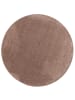 Snapstyle Hochflor Velours Teppich Luna Rund in Terracotta