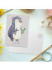 Mr. & Mrs. Panda Wanddeko Friseurin Herz ohne Spruch in Grau Pastell