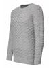 Rusty Neal Grobstrick mit Muster Einfarbig Rundhals-Pullover in Grau