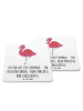 Mr. & Mrs. Panda Untersetzer Flamingo Classic mit Spruch in Weiß