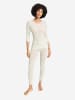 Hanro Longsleeve Woolen Lace in misty white