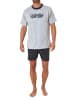 NORMANN Zeitlose shorty Pyjama Schlafanzug - 73898 in grau