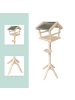 relaxdays Vogelfutterhaus in Natur - (B)36 x (H)121 x (T)30 cm