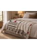 Beliani Kuscheldecke CHINSURAH in Braun/Grün/Beige - (W) 130 x (H) 1 x (L) 180 cm