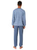 NORMANN Pyjama langarm Bündchen Streifen - 75286 in marine