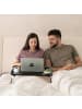 relaxdays Laptoptisch in Schwarz/ Weiß - (B)63 x (H)26 x (T)40 cm