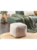 Beliani Pouf DAMAN in Beige - (W) 50 x (H) 35 x (L) 50 cm