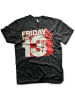 Friday The 13th T-Shirt "Block Logo Big Tall T-Shirt" in Schwarz