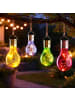 MARELIDA LED Solar Glühbirne GLOW in gelb - H: 14cm
