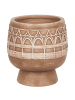 Beliani Outdoor Blumentopf CICUTA in Braun/Beige - (W) 22 x (H) 30 x (L) 22 cm