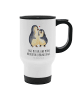 Mr. & Mrs. Panda Isolierbecher Pinguin umarmen mit Spruch in Weiß