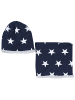TupTam Unisex Set Kinder Beanie Mütze Schlauchschal in weiß-kombi