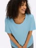 sheego Kurzarm-Shirt in aqua
