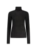 NORWAY 1963 Schwarz Viskose Damen Rollkragenpullover Pullover