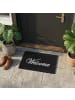 relaxdays Fußmatte "Welcome" in Schwarz/ Weiß - 60 x 40 cm