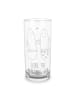 Mr. & Mrs. Panda Wasserglas Kaktus Liebe mit Spruch in Transparent