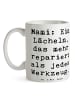 Mr. & Mrs. Panda Tasse Mami Lächeln mit Spruch in Weiß