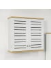 SoBuy Hängeschrank in Weiß und Natur - (B)60 x (H)56 x (T)19cm