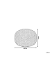 Beliani Pouf CONRAD in Grau - (W) 40 x (H) 25 x (L) 40 cm
