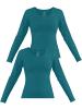Janice 2 x Damen Langarmshirt Nimes in Petrol