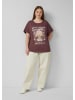 QS T-Shirt  in  49D0_bordeaux