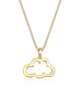Elli Halskette 925 Sterling Silber Wolke in Gold