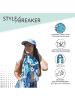 styleBREAKER Schal mit Leo Muster in Türkis-Blau
