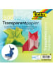 folia PAPER Faltblätter Transparentpapier 42g/m², 20x20cm, 10 Farben in mehrfarbig