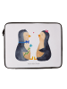 Mr. & Mrs. Panda Notebook Tasche Pinguin Pärchen ohne Spruch in Weiß