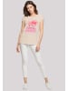 F4NT4STIC Extended Shoulder T-Shirt Love and Coffe Valentinstag in Whitesand