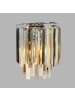 Licht-Erlebnisse Wandlampe (B)29 x (H)28 cm in Chrom Rauchgrau Bernstein Klar/Transparent