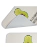 Mr. & Mrs. Panda Badteppich Avocado Kern mit Spruch in Weiß