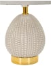 Mauro Ferretti Graue Keramik-Nachttischlampe Ø 15x30,5 cm