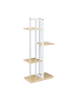 relaxdays Blumenregal in Weiß/ Hellbraun - (B)42,5 x (H)93 x (T)22,5 cm