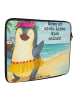 Mr. & Mrs. Panda Notebooktasche Pinguin Kokosnuss Design mit Spruch in Weiß