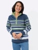 WITT WEIDEN Sweatshirt in dunkelblau-eucalyptus-bedruckt
