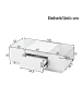 ABRIHOME 105 cm Couchtisch mit Stauraum, LED, Glasplatte und 2 Schubladen, Weiß