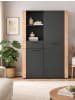 Furn.Design Highboard grau, Artisan Eiche 100 x 155 cm, Kommode mit viel Stauraum